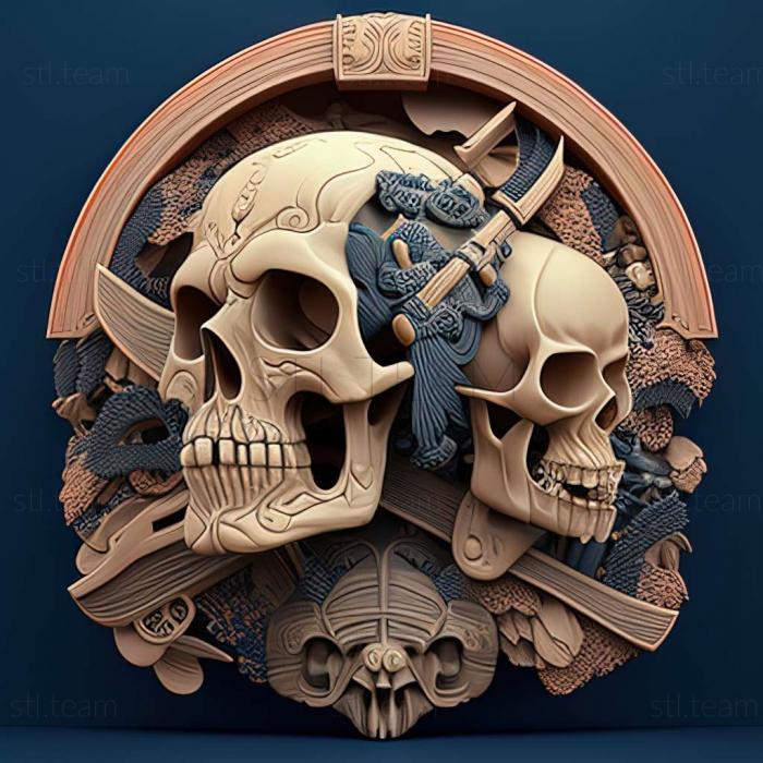 3D model Skulls of the Shogun game (STL)